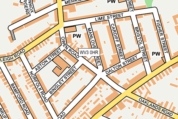 WV3 0HR map - OS OpenMap – Local (Ordnance Survey)