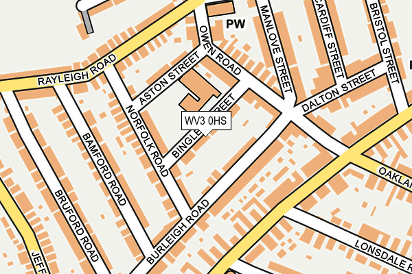 WV3 0HS map - OS OpenMap – Local (Ordnance Survey)