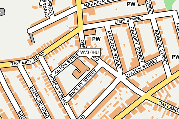 WV3 0HU map - OS OpenMap – Local (Ordnance Survey)