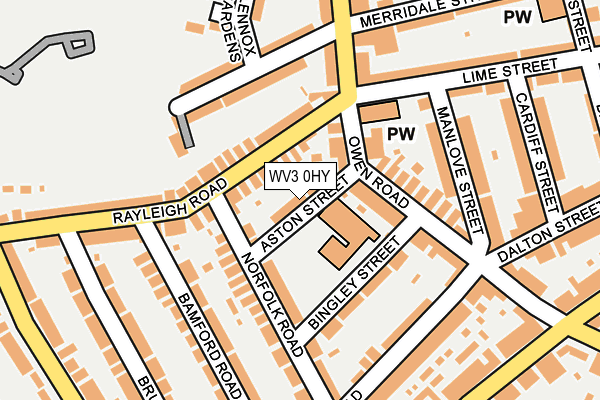 WV3 0HY map - OS OpenMap – Local (Ordnance Survey)