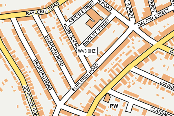 WV3 0HZ map - OS OpenMap – Local (Ordnance Survey)