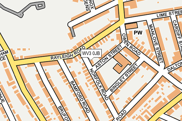 WV3 0JB map - OS OpenMap – Local (Ordnance Survey)