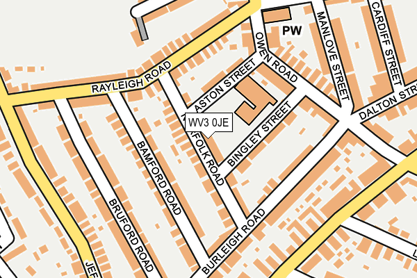 WV3 0JE map - OS OpenMap – Local (Ordnance Survey)