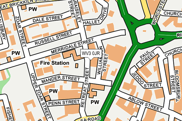 WV3 0JR map - OS OpenMap – Local (Ordnance Survey)