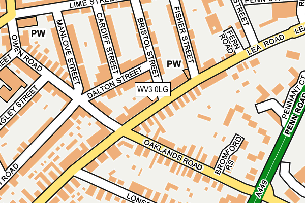 WV3 0LG map - OS OpenMap – Local (Ordnance Survey)