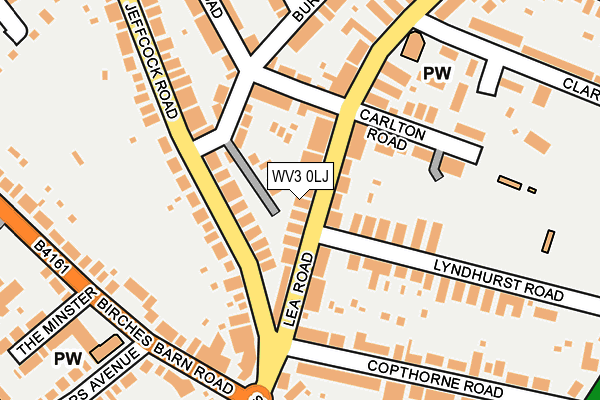 WV3 0LJ map - OS OpenMap – Local (Ordnance Survey)