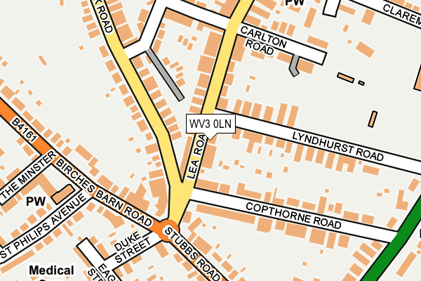 WV3 0LN map - OS OpenMap – Local (Ordnance Survey)
