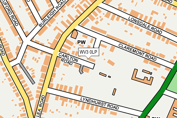 WV3 0LP map - OS OpenMap – Local (Ordnance Survey)
