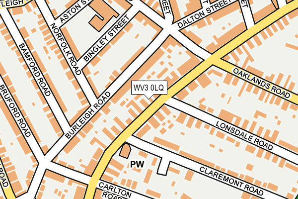 WV3 0LQ map - OS OpenMap – Local (Ordnance Survey)