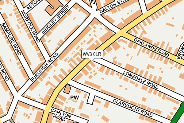 WV3 0LR map - OS OpenMap – Local (Ordnance Survey)
