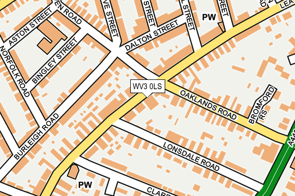WV3 0LS map - OS OpenMap – Local (Ordnance Survey)