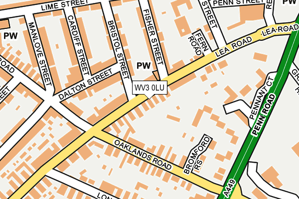 WV3 0LU map - OS OpenMap – Local (Ordnance Survey)