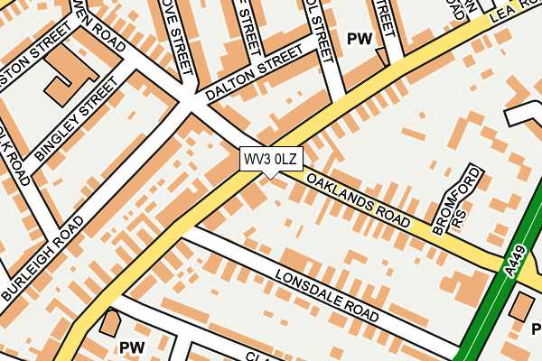 WV3 0LZ map - OS OpenMap – Local (Ordnance Survey)