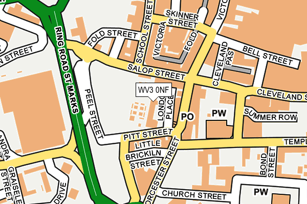 WV3 0NF map - OS OpenMap – Local (Ordnance Survey)