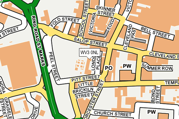 WV3 0NL map - OS OpenMap – Local (Ordnance Survey)