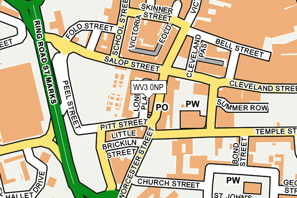 WV3 0NP map - OS OpenMap – Local (Ordnance Survey)