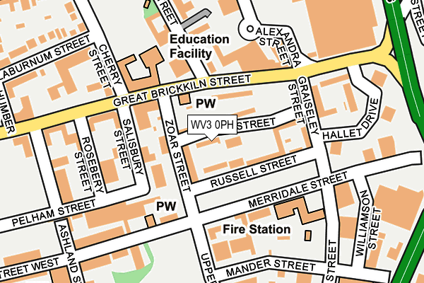 WV3 0PH map - OS OpenMap – Local (Ordnance Survey)