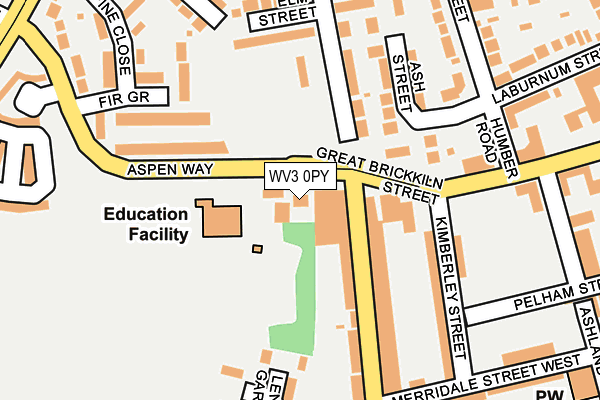 WV3 0PY map - OS OpenMap – Local (Ordnance Survey)
