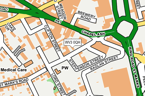 WV3 0QH map - OS OpenMap – Local (Ordnance Survey)