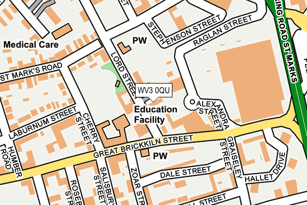 WV3 0QU map - OS OpenMap – Local (Ordnance Survey)