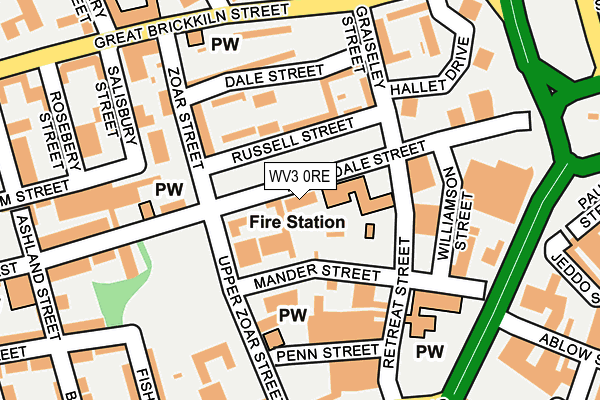 WV3 0RE map - OS OpenMap – Local (Ordnance Survey)