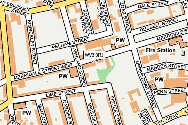 WV3 0RJ map - OS OpenMap – Local (Ordnance Survey)