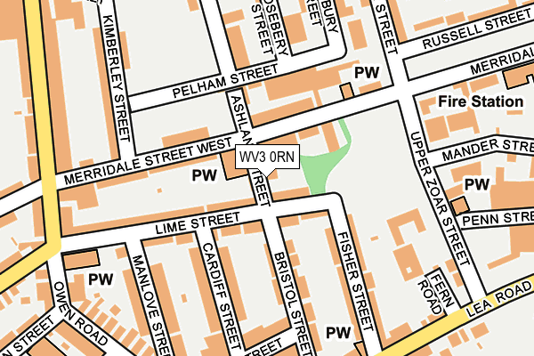 WV3 0RN map - OS OpenMap – Local (Ordnance Survey)