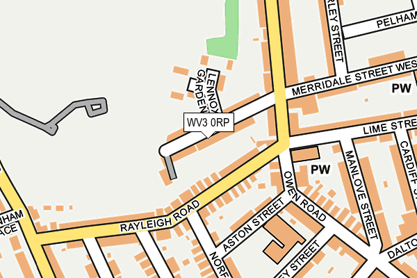 WV3 0RP map - OS OpenMap – Local (Ordnance Survey)
