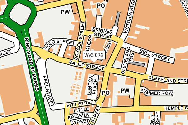 WV3 0RX map - OS OpenMap – Local (Ordnance Survey)