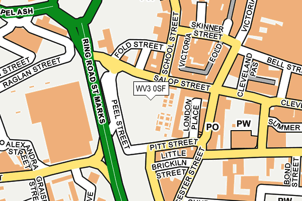 WV3 0SF map - OS OpenMap – Local (Ordnance Survey)