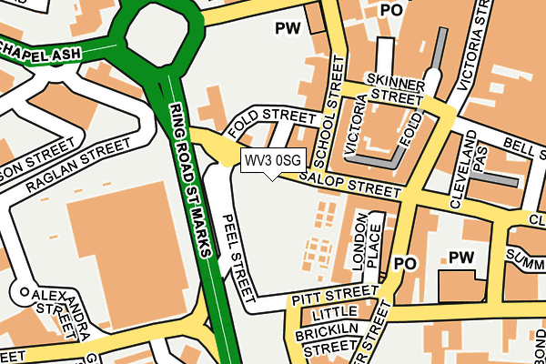 WV3 0SG map - OS OpenMap – Local (Ordnance Survey)