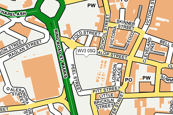 WV3 0SQ map - OS OpenMap – Local (Ordnance Survey)