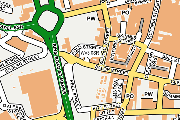 WV3 0SR map - OS OpenMap – Local (Ordnance Survey)
