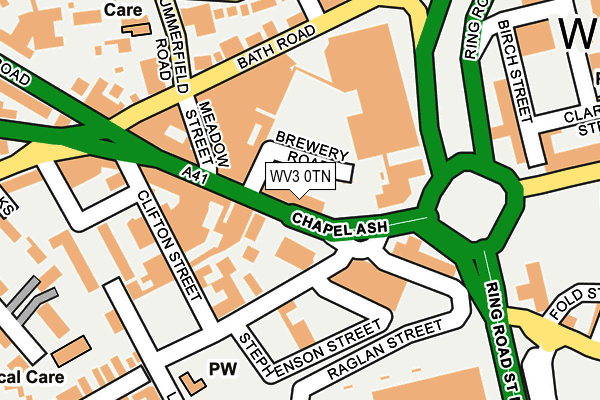 WV3 0TN map - OS OpenMap – Local (Ordnance Survey)