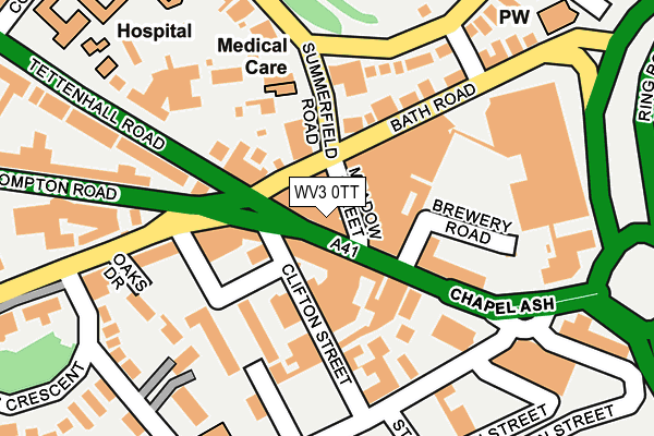 WV3 0TT map - OS OpenMap – Local (Ordnance Survey)