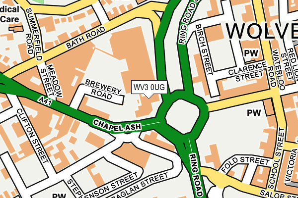 WV3 0UG map - OS OpenMap – Local (Ordnance Survey)