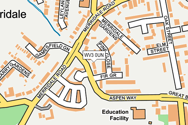 WV3 0UN map - OS OpenMap – Local (Ordnance Survey)