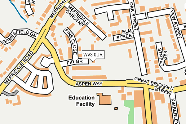 WV3 0UR map - OS OpenMap – Local (Ordnance Survey)