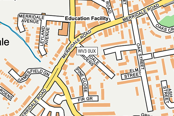 WV3 0UX map - OS OpenMap – Local (Ordnance Survey)