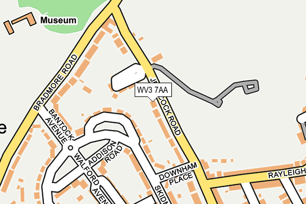 WV3 7AA map - OS OpenMap – Local (Ordnance Survey)