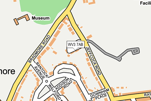 WV3 7AB map - OS OpenMap – Local (Ordnance Survey)