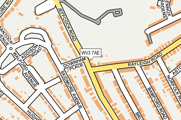 WV3 7AE map - OS OpenMap – Local (Ordnance Survey)