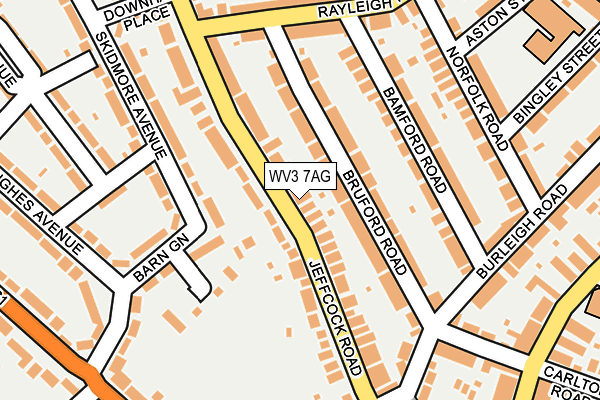 WV3 7AG map - OS OpenMap – Local (Ordnance Survey)