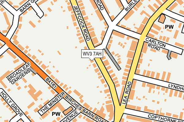 WV3 7AH map - OS OpenMap – Local (Ordnance Survey)