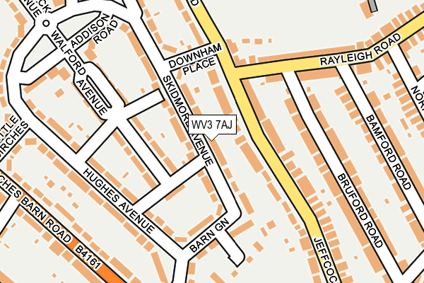 WV3 7AJ map - OS OpenMap – Local (Ordnance Survey)