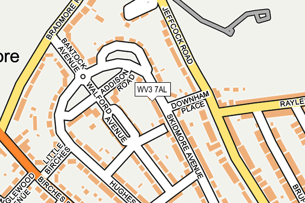 WV3 7AL map - OS OpenMap – Local (Ordnance Survey)