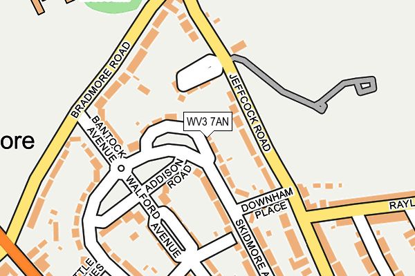 WV3 7AN map - OS OpenMap – Local (Ordnance Survey)