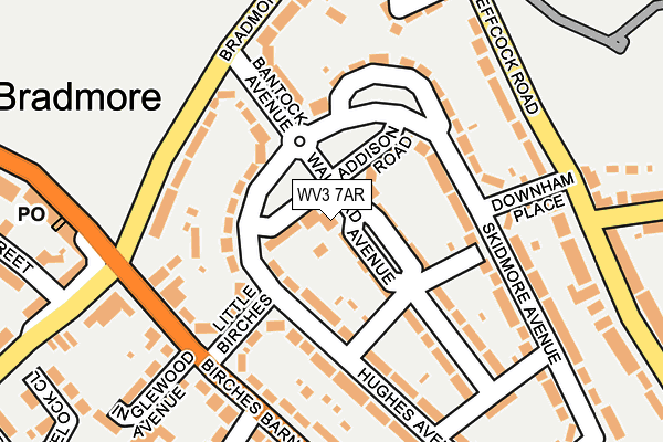 WV3 7AR map - OS OpenMap – Local (Ordnance Survey)