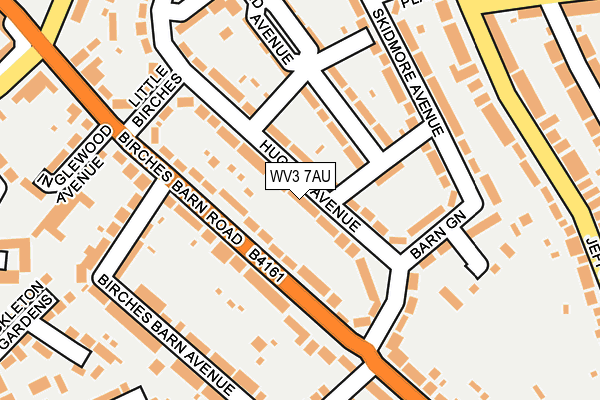 WV3 7AU map - OS OpenMap – Local (Ordnance Survey)