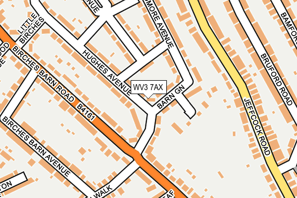 WV3 7AX map - OS OpenMap – Local (Ordnance Survey)